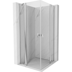 Mexen Mist Duo Душ кабина, отваряща се, 70 x 70 см, прозрачна, хром - 8A4-070-070-01-00 (8A4-070-070-01-00)