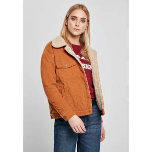 Urban Classics Дамско яке в бежово Urban Classics Ladies Oversize Sherpa CorduroyMODEL786 SALE - , размер XS