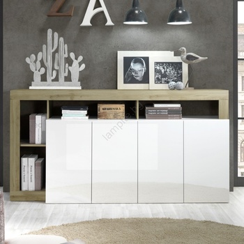 mc Akcent Комод lenor бял/кафяв (mc0146)