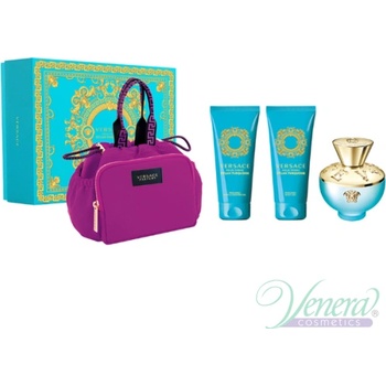 Versace Pour Femme Dylan Turquoise Комплект (EDT 100ml + BL 100ml + SG 100ml + Bag) за Жени