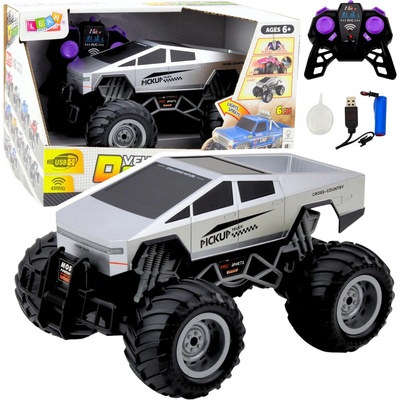 LeanToys Terénní RC auto na dálkové ovládání stříbrná 1:16