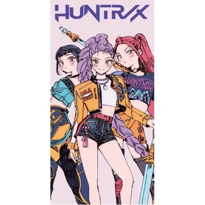 Halantex osuška KPop Demon Hunters Comic Style 70 x 140 cm