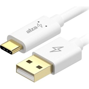 AlzaPower APW-CBTC2210W Core Charge USB-A to USB-C 2.0, 1m, bílý