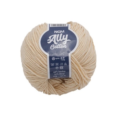 Ally cotton 50 g – 029 svetlo béžová