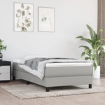 vidaXL Матрак за легло с покет пружини средна твърдост светлосив 100x190x20 см Twin (347854)