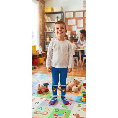 Chlapčenské pančuchové nohavice Superman Šedá