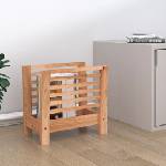 vidaXL Поставка за списания 40x26, 5x38, 5 см масивна орехова дървесина (350348)