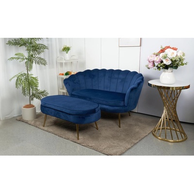 Комплект диван и табуретка kjl213 син