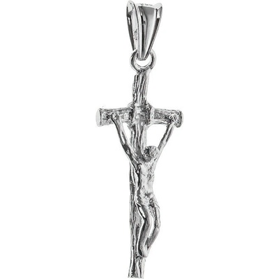 Argento Stříbrný přívěsek křížek s Ježíšem 85296