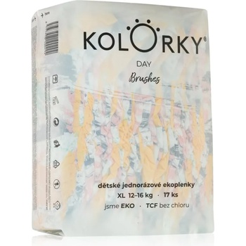 Kolorky Day Brushes еднократни ЕКО пелени размер XL 12-16 Kg 17 бр