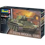 Revell Сглобяем модел, Revell, Съветски танк T-34/76 Модел 1940, 76 части (R03294)