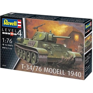 Revell Сглобяем модел, Revell, Съветски танк T-34/76 Модел 1940, 76 части (R03294)