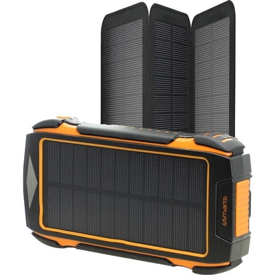 4smarts Външна Батерия и Соларен Панел, 4SMARTS Power Bank TitanPack Eco 20000 mAh, Черен (4S459354)