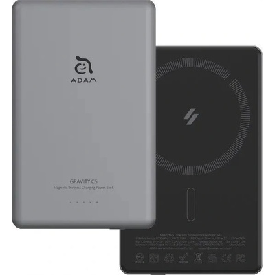 ADAM elements Gravity C5 Магнитна безжична зарядна батерия 5000mAh Сива (APBADGVC5GY)