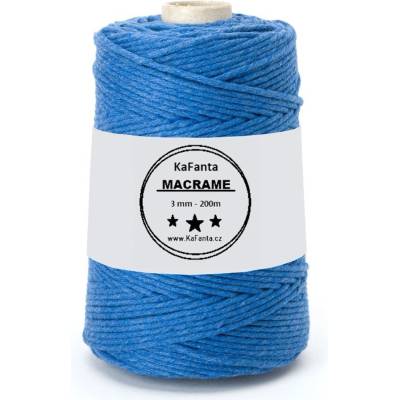 Macrame příze KaFanta PREMIUM 3mm/200m - blue jeans