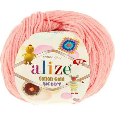 Alize Cotton Gold Hobby New 393 pastelová lososová