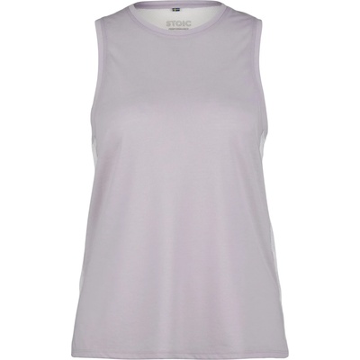 Stoic Дамски потник с широка презрамка Stoic Women's PerformanceMerino SpikenSt. Tank Tank top - Light Lavender/Blanc White - размер XS (916-4749-0211)
