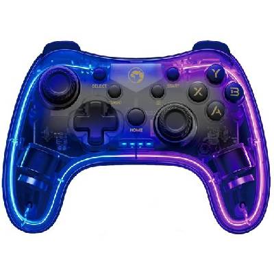 Gamepad Marvo GHOST 40, bezdrôtový, 17tl., všesmerový, priehľadný GT-88
