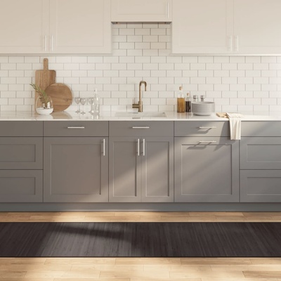 vidaXL Килим, правоъгълен, тъмнокафяв, 70x500 см, бамбук (376893)