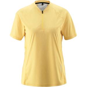 Gonso Дамска фланелка с къс ръкав за колоездене Gonso Women's Adventure Jersey Soft Touch Cycling jersey - Yellow Finch - размер 46 (EU) (156-2645-0417)
