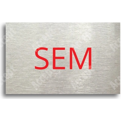 ACCEPT Tabulka SEM - TAM - typ 29 (80 x 50 mm) - stříbrná tabulka - barevný tisk bez rámečku