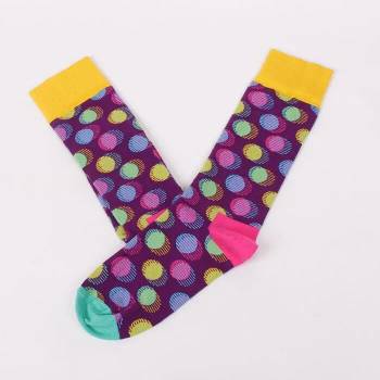 Image 1 of Мъжки памучни чорапи в свежи цветове с точки
