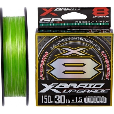 YGK X-Braid Upgrade X8 Pletená Šnúra 150m Zelená PE0,6 0,128mm 6,3kg