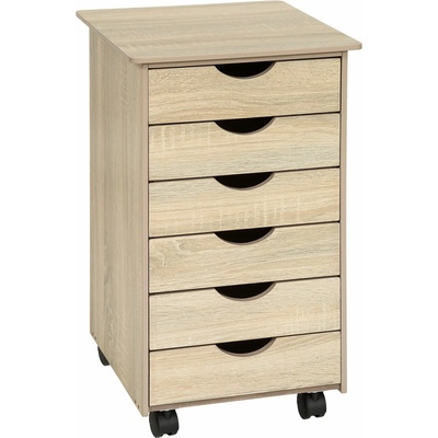 Tectake 401788 pojízdný ze dřeva dub světlý – Zboží Dáma