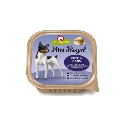 GranataPet Mini Royal Kačica & hus s pastierom brusnicami špenátom a borákovým olejom 150 g