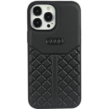 Audi Кейс Audi Genuine Leather за iPhone 13 Pro / 13 6.1"", черен / черен, твърд, AU-TPUPCIP13P-Q8/D1-BK (KXG0072839)