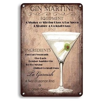 Ceduľa Gin Martini