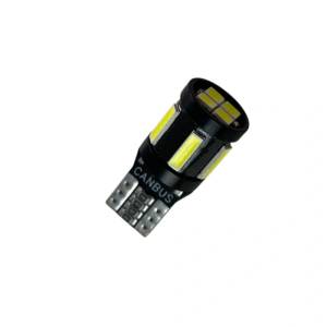  Лед крушка тип Т10 с 5 SMD 7020 + 4 SMD отпред 3030 Canbus - 5000К
