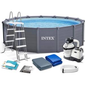 Intex Басейн с плоскости графит - 478см х 124см - 26384NP - Intex (28384NP)