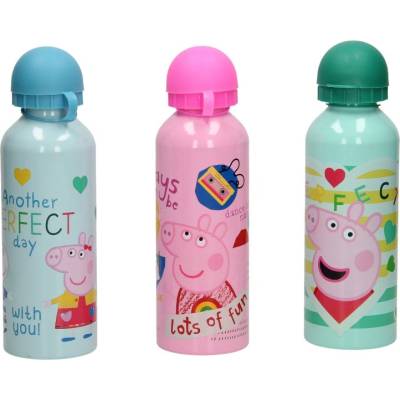 Kids Licensing Алуминиево шише KIDS Licensing - Peppa Pig, 500 ml, асортимент (PP17040)