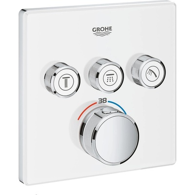 GROHE Термостат за вграждане, 29157LS0 Grohtherm SmartControl, Grohe, с 3 извода, бял + хром (29157LS0)