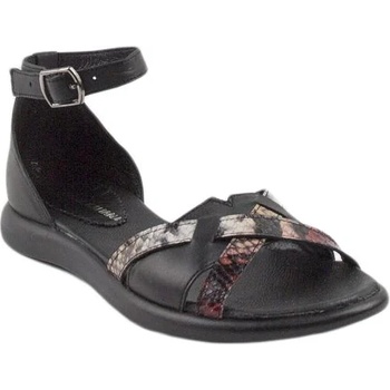 Image 1 of Български обувки Черни дамски сандали естествена кожа c140-1492