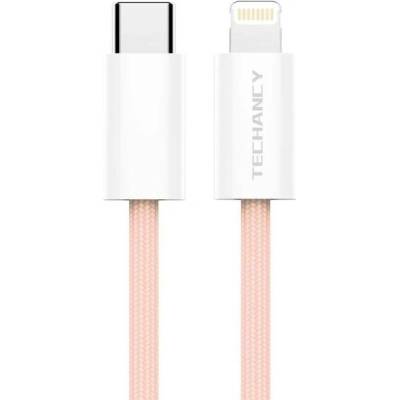 Techancy TF05856 opletený datový USB-C 1m růžový
