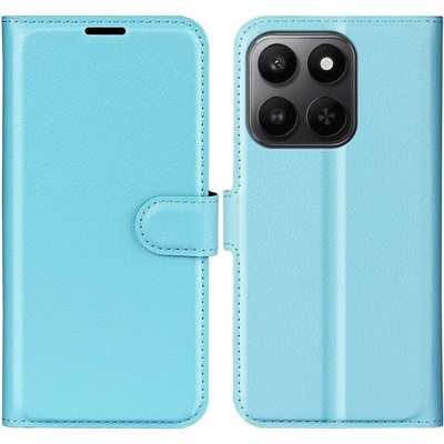 Litchi knížkové pouzdro na Honor 400 Smart 5G/4G/Honor X7d - modré – Zboží Živě