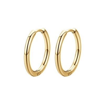 Luca Barra Náušnice pozlacené kruhy z chirurgické oceli 19 mm OK1124