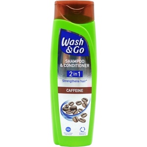Wash&Go 2 in 1 Caffeine, шампоан и балсам с кофеин, 180 мл