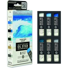 Sennelier Oil Stick súprava mini olejových farieb v tyčinke 6 ks seascape