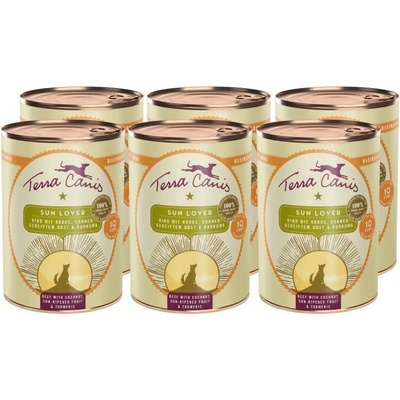 Terra Canis Sun Lover Beef with coconut sun-ripened fruit and turmeric 6 x 400 g