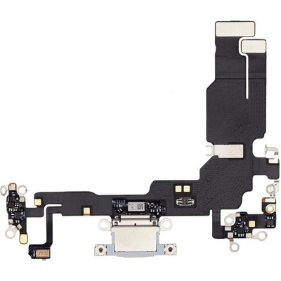 AppleKing nabíjací a audio flex konektor pre iPhone 15 - modrý