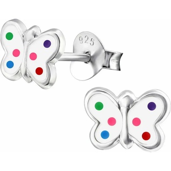 Image 1 of Bijutanki Детски Сребърни Обеци - Пеперуди