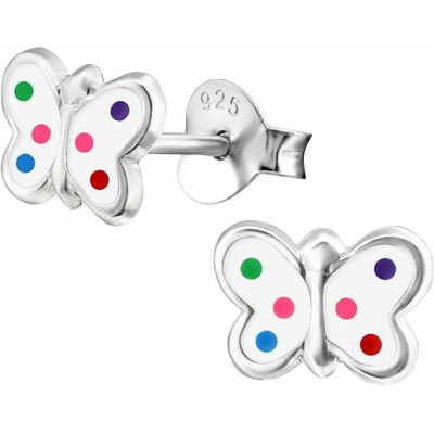 Bijutanki Детски Сребърни Обеци - Пеперуди