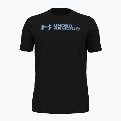 Мъжка тениска за тренировка Under Armour Sliced Wordmark 60/40S black/horizon blue