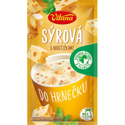 Vitana Do hrnečku Instantná polievka syrová so žemličkami 22 g
