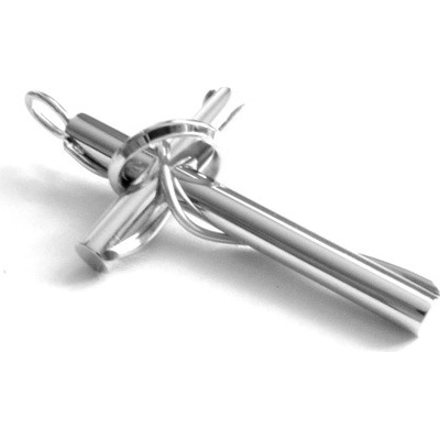 Steel Jewelry Přívěsek kříž s kroužkem z chirurgické oceli PR090117 – Zbozi.Blesk.cz