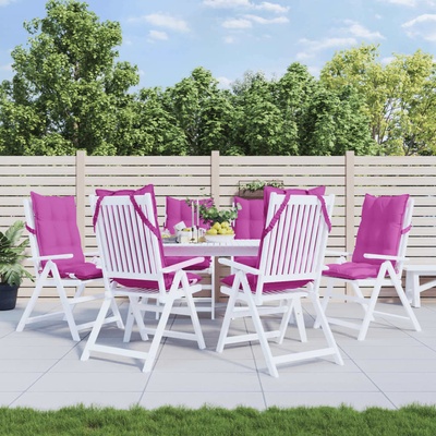 vidaXL Възглавници за стол с висока облегалка 6 бр розови Оксфорд плат (377664)