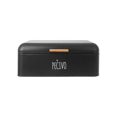 Chlebník Orion plech/dřevo dekor BLACK